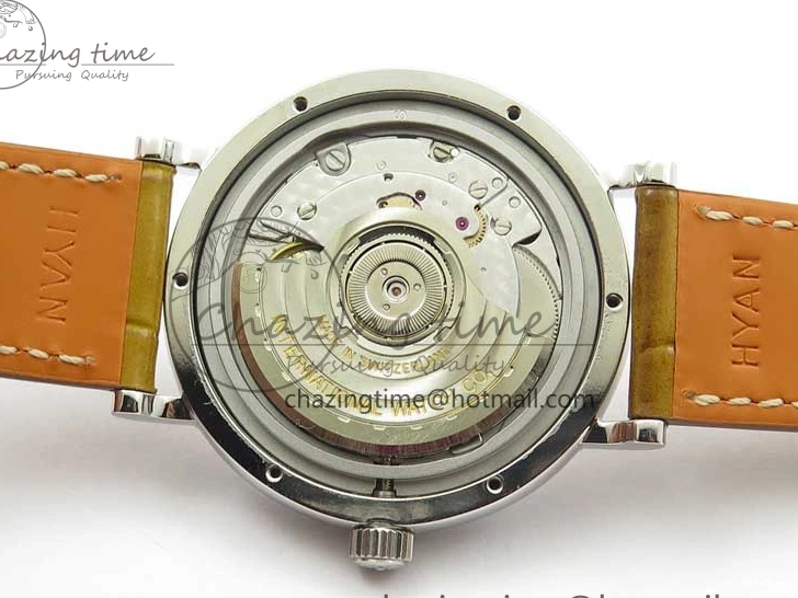 MIROTIME 0515 Durable Portofino 37mm SS V7F 1:1 Best Edition White Dial on Light Brown Leather Strap A 7092